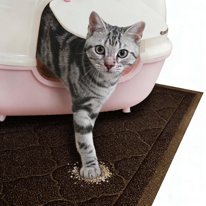 PETUPPY Cat Litter Mat Traps Litter from Litter Box XL Size 47"X36" Durable Trapping Rug, Non-Slip and Waterproof, Easy to Clean - Image 2